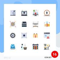 Stock Vector Icon Pack of 16 Line Signs and Symbols for orbit pointer computer navigation direction Editable Pack of Creative Vector Design Elements