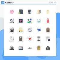 Set of 25 Modern UI Icons Symbols Signs for process thinking hardware open mind head Editable Vector Design Elements