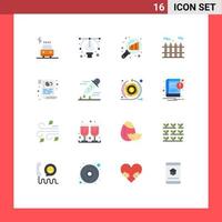 16 Creative Icons Modern Signs and Symbols of security policy graph analysis data real estate Editable Pack of Creative Vector Design Elements