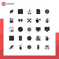 Universal Icon Symbols Group of 25 Modern Solid Glyphs of phone devices mac cellphone paint Editable Vector Design Elements