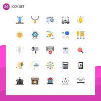 Group of 25 Modern Flat Colors Set for things iot necklace internet photo Editable Vector Design Elements