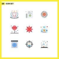 Set of 9 Modern UI Icons Symbols Signs for amaryllis lollipop solution halloween structure Editable Vector Design Elements