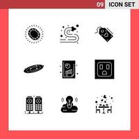 Set of 9 Modern UI Icons Symbols Signs for system astronomy water hose galaxy discount Editable Vector Design Elements