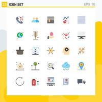Universal Icon Symbols Group of 25 Modern Flat Colors of fog paper kaaba page religion Editable Vector Design Elements