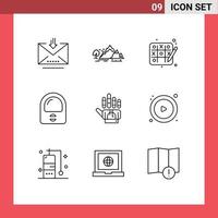 9 Creative Icons Modern Signs and Symbols of hand tracking tree suit astronaut Editable Vector Design Elements