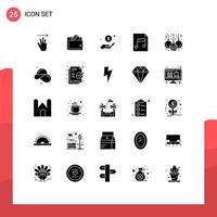 25 Creative Icons Modern Signs and Symbols of file audio finance help hand Editable Vector Design Elements