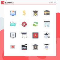 16 Flat Color concept for Websites Mobile and Apps board meccah mortgage mecca holy Editable Pack of Creative Vector Design Elements