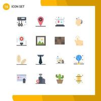 Flat Color Pack of 16 Universal Symbols of electronics ai test process imagine Editable Pack of Creative Vector Design Elements