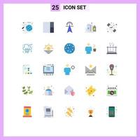 conjunto de 25 iconos de interfaz de usuario modernos símbolos signos para productos de regreso a la escuela marketing de electricidad embalaje elementos de diseño de vectores editables