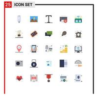 Universal Icon Symbols Group of 25 Modern Flat Colors of intelligent hardware photography gadget computers Editable Vector Design Elements