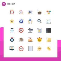 Stock Vector Icon Pack of 25 Line Signs and Symbols for connection sauna woman bucket tools Editable Vector Design Elements