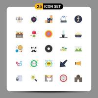 Universal Icon Symbols Group of 25 Modern Flat Colors of human wifi security router logistic Editable Vector Design Elements