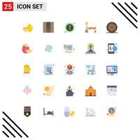 Stock Vector Icon Pack of 25 Line Signs and Symbols for food cake wardrobe station flag Editable Vector Design Elements
