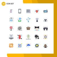 25 Creative Icons Modern Signs and Symbols of drive heart iphone broken party Editable Vector Design Elements