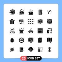 25 Universal Solid Glyphs Set for Web and Mobile Applications medicine medicine teapot capsule green Editable Vector Design Elements