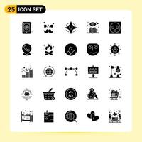 25 Creative Icons for Modern website design and responsive mobile apps 25 Glyph Symbols Signs on White Background 25 Icon Pack vector