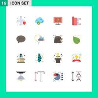 16 Universal Flat Colors Set for Web and Mobile Applications conversation ramadan computer prayer mat Editable Pack of Creative Vector Design Elements