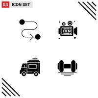 paquete de iconos vectoriales de stock de signos y símbolos de línea para la cámara del coche de destino transporte retro elementos de diseño vectorial editables vector