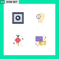 Flat Icon Pack of 4 Universal Symbols of box creative wait male hanging Editable Vector Design Elements