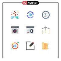 9 Creative Icons Modern Signs and Symbols of website ux arrow ui previous Editable Vector Design Elements