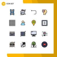 16 Creative Icons Modern Signs and Symbols of influence engagement mubarak power of influence loop arrow Editable Creative Vector Design Elements