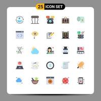 Set of 25 Modern UI Icons Symbols Signs for costs budget shop hobby bag Editable Vector Design Elements