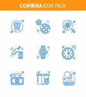 Coronavirus 2019nCoV Covid19 Prevention icon set beat syringe virus injection scan viral coronavirus 2019nov disease Vector Design Elements