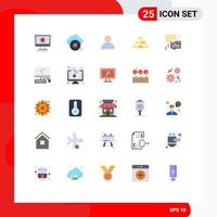 Set of 25 Modern UI Icons Symbols Signs for bubble gold bar cancel gold user Editable Vector Design Elements