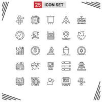 25 Universal Line Signs Symbols of things internet stand gadgets crypto currency Editable Vector Design Elements