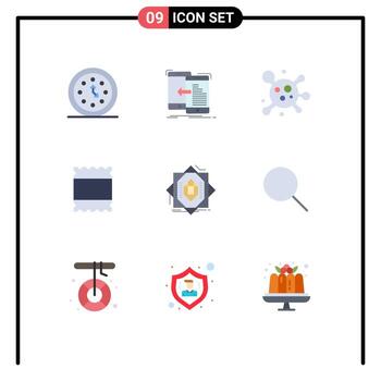 Pack of 9 creative Flat Colors of fabrication abstract management maximize science Editable Vector Design Elements