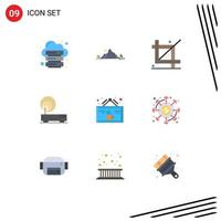 9 Creative Icons Modern Signs and Symbols of internet connection nature programing design Editable Vector Design Elements