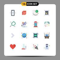 Set of 16 Modern UI Icons Symbols Signs for bead invitation shepping ramadan night Editable Pack of Creative Vector Design Elements