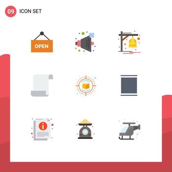 9 Creative Icons Modern Signs and Symbols of gallery design notification creative script Editable Vector Design Elements