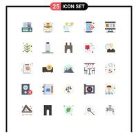 Universal Icon Symbols Group of 25 Modern Flat Colors of construction architecture man mobile dartboard Editable Vector Design Elements