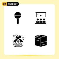 Set of Modern UI Icons Symbols Signs for baby discount rattle tutorial black friday tag Editable Vector Design Elements