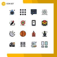 16 Creative Icons Modern Signs and Symbols of back to school fast chat development agile Editable Creative Vector Design Elements