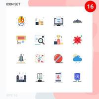 16 Universal Flat Colors Set for Web and Mobile Applications tree hill solution landscape transfer Editable Pack of Creative Vector Design Elements