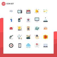 Pack of 25 creative Flat Colors of intersect spaceship economy space galaxy Editable Vector Design Elements