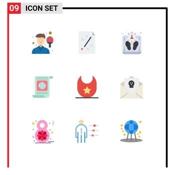 9 User Interface Flat Color Pack of modern Signs and Symbols of world objectives project goal weight Editable Vector Design Elements