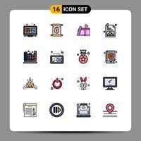 paquete de iconos de vectores de stock de 16 signos y símbolos de línea para la educación regreso a la escuela desarrollo de imágenes de pascua elementos de diseño de vectores creativos editables