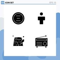 Stock Vector Icon Pack of Line Signs and Symbols for cancel pollution interface male waste Editable Vector Design Elements