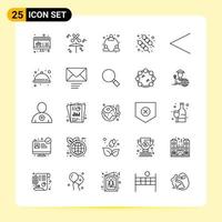 25 Creative Icons for Modern website design and responsive mobile apps 25 Outline Symbols Signs on White Background 25 Icon Pack vector