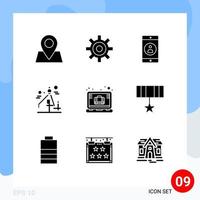 9 Creative Icons Modern Signs and Symbols of office case case mobile brief graphic design Editable Vector Design Elements