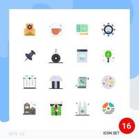 paquete de iconos de vector de stock de 16 signos y símbolos de línea para marcador de marca carrera personal móvil paquete editable de elementos de diseño de vector creativo