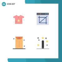Universal Icon Symbols Group of 4 Modern Flat Icons of baby business shirt image crop office Editable Vector Design Elements