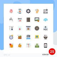 Modern Set of 25 Flat Colors and symbols such as develop code cursor c daubbell Editable Vector Design Elements