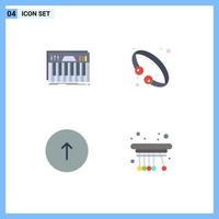 4 Flat Icon concept for Websites Mobile and Apps controller luxury midi fashion browser Editable Vector Design Elements