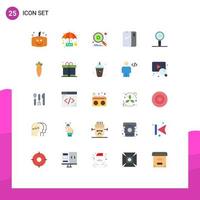 Modern Set of 25 Flat Colors Pictograph of education iphone gear android smart phone Editable Vector Design Elements