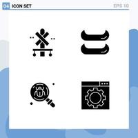 Editable Vector Line Pack of Simple Solid Glyphs of cross insect train antivirus optimization Editable Vector Design Elements