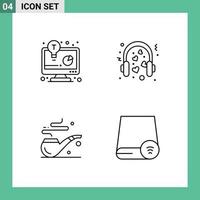 4 Creative Icons Modern Signs and Symbols of business development pipe business solution loving st Editable Vector Design Elements